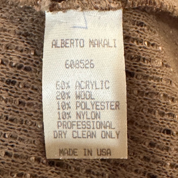 Alberto Makali Asymmetric Sweater Cardigan Boucle Tweed Texture, Button, Large - Picture 5 of 5